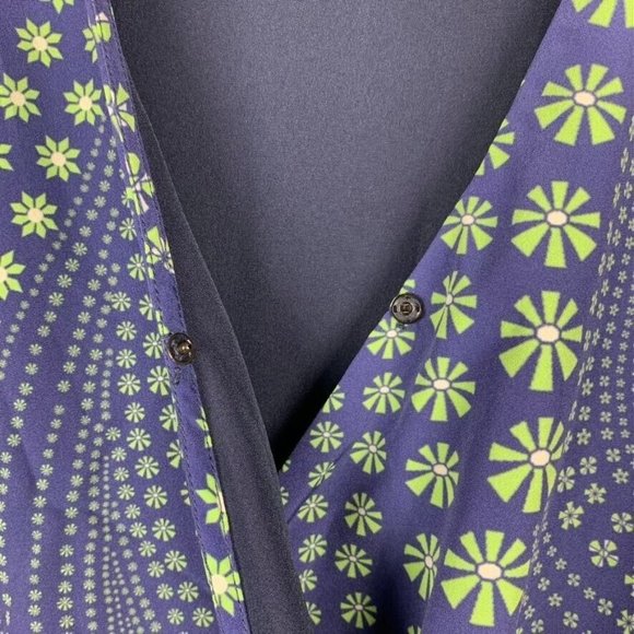 Wayward Fancies by eShakti Midi Dress Starburst Faux Wrap 16/18 See Measurements - Picture 9 of 13